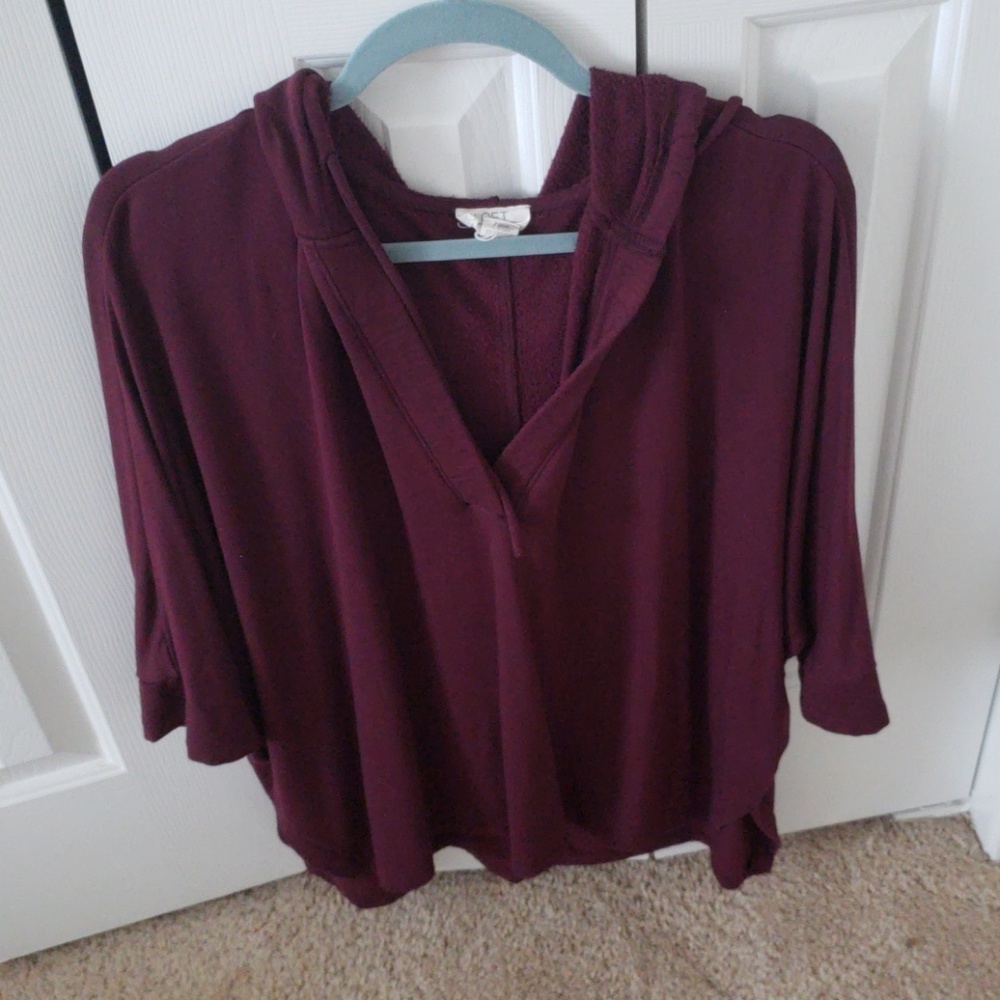 Loft outlet short sleeve sweatshirt poncho lounge